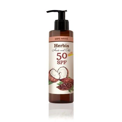 HERBIS Натурално слънцезащитно мляко SPF50, 200мл