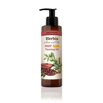 HERBIS Натурално олио за тен с кокос и какао, 200мл